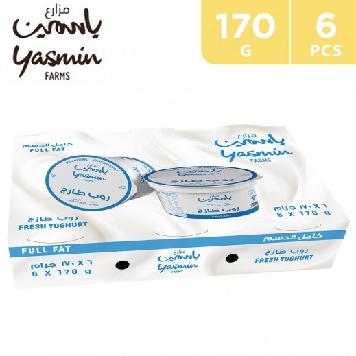 Yasmin Farms Full Fat Cow Yoghurt 6 X 170 g - delivered by Taw9eel Fast