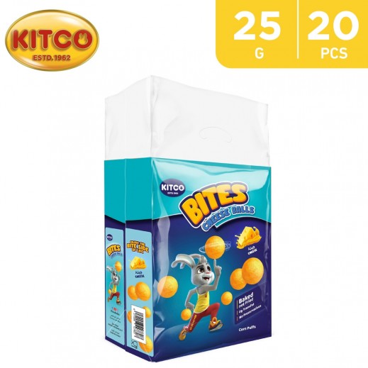 Kitco Bites Corn Cheese Balls Bag 20 x 25 g - delivered by Taw9eel Fast