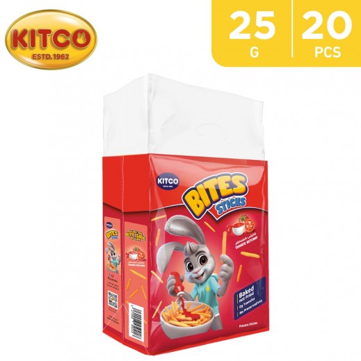 Kitco Bites Tomato Ketchup Potato Sticks Bag 20 x 25 g - delivered by Taw9eel Fast