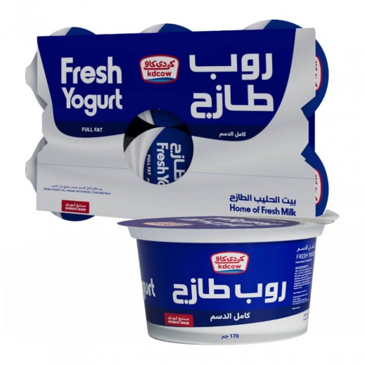 Kdcow Fresh Full Cream Yoghurt 6 x 170 g - delivered by Taw9eel Fast