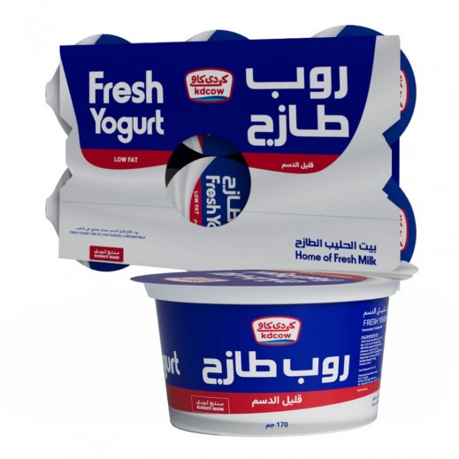 Kdcow Fresh Low Fat Yoghurt 6 x 170 g - delivered by Taw9eel Fast