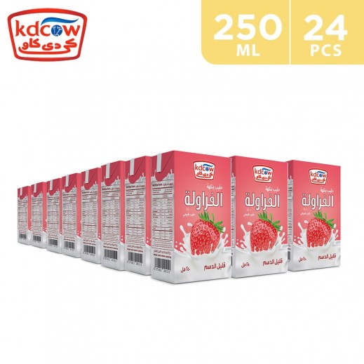 KDCOW Long Life Strawberry Milk 24x250 ml