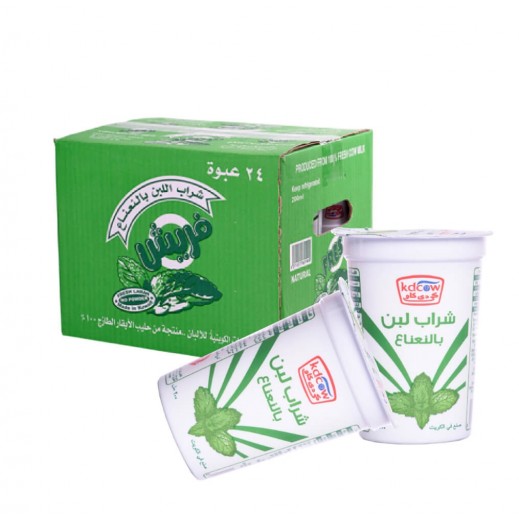 Kdcow Fresh Laban with Mint 24 x 200 ml - delivered by Taw9eel Fast