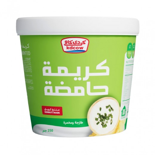 Kdcow Fresh Full Fat Sour Cream 250 g - delivered by Taw9eel Fast