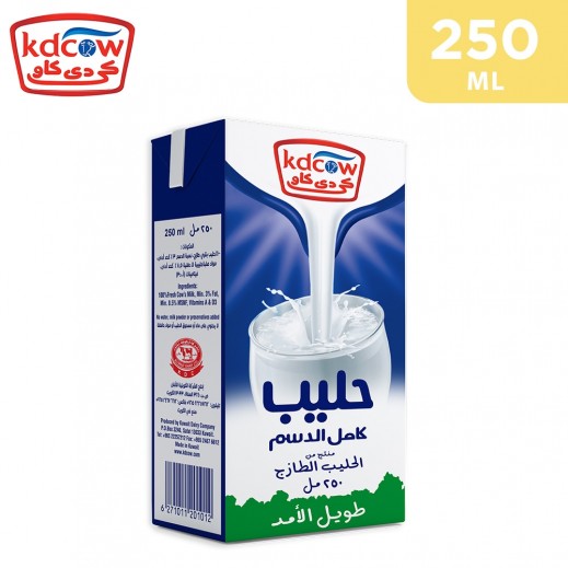 Buy Kdcow UHT Long Life Full Cream Milk 250 ml توصيل