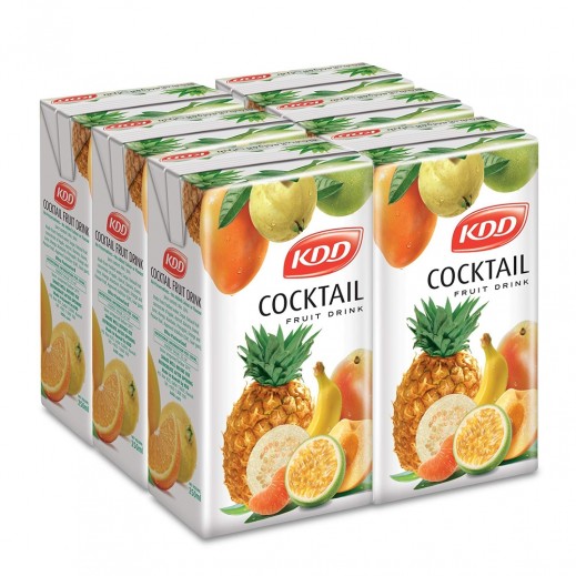 KDD Fruit Cocktail Juice 6 x 250ml - delivered by Taw9eel Fast
