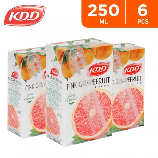 KDD Pink Grapefruit Juice 6 x 250 ml - delivered by Taw9eel Fast