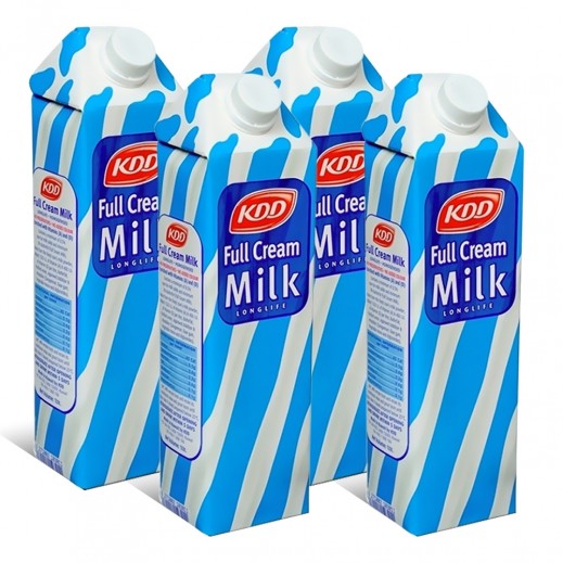 KDD Long Life Full Cream Milk 4 x 1L