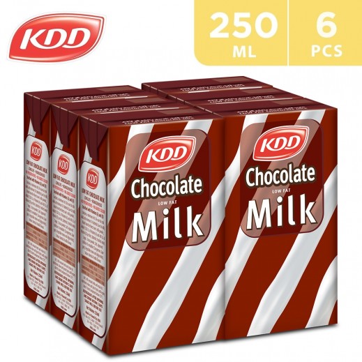 KDD Chocolate Flavoured Milk 6x250 ml - delivered by Taw9eel Fast