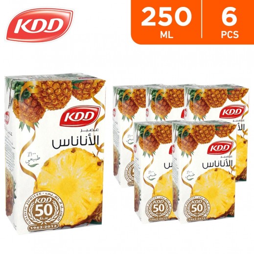 KDD Pineapple Juice 6 x 250 ml - delivered by Taw9eel Fast