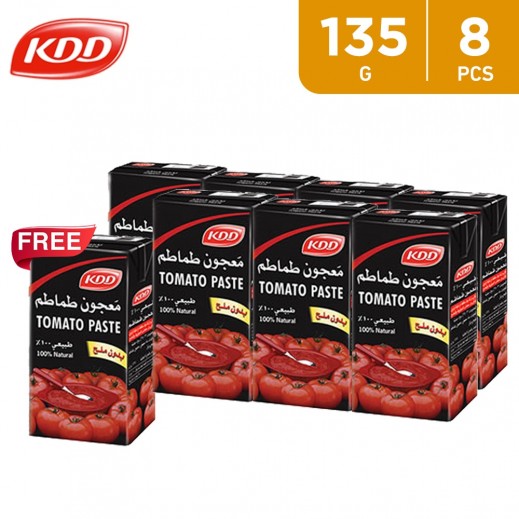 KDD Tomato Paste 135 g (7+1 Free) - delivered by Taw9eel Fast