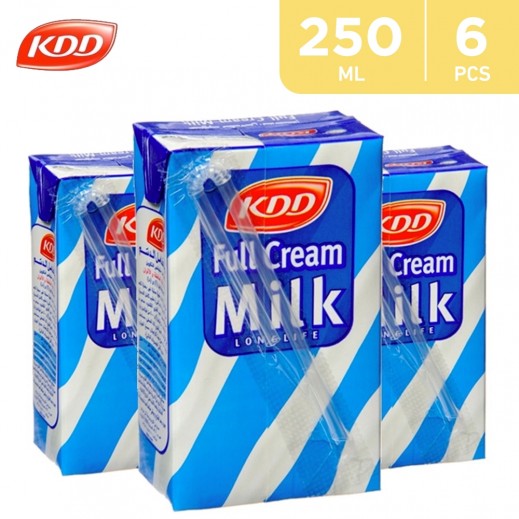 KDD Full Cream Milk 6x250 ml - delivered by Taw9eel Fast