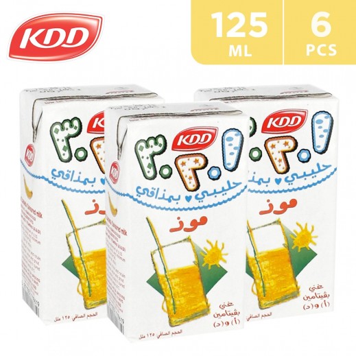 KDD Banana Flavoured Milk 6 x 125 ml