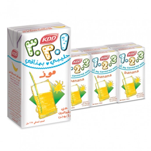 KDD Banana Flavoured Milk 6 x 125 ml - delivered by Taw9eel Fast