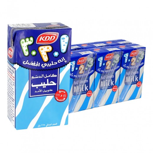 KDD Long Life Full Cream Milk 6x125 ml - delivered by Taw9eel Fast