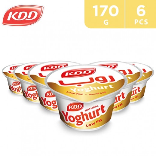 KDD Low Fat Natural Yoghurt ( 6 x 170 g) - delivered by Taw9eel Fast