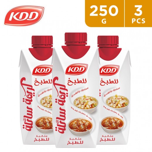 KDD Liquid Cooking Cream 3 x 250 ml - delivered by Taw9eel Fast
