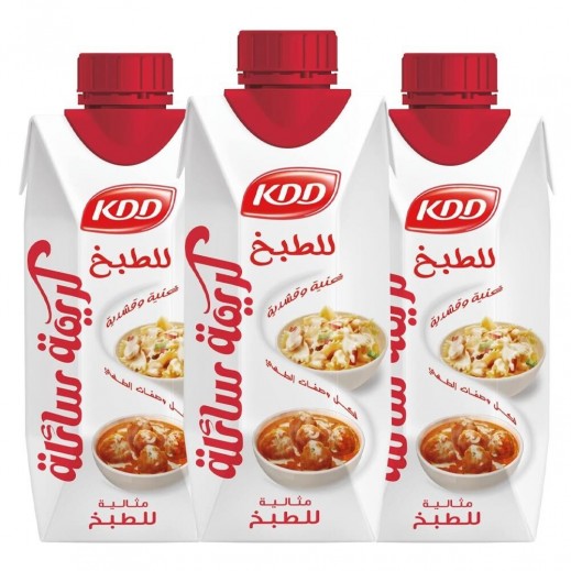 KDD Liquid Cooking Cream 3 x 250 ml - delivered by Taw9eel Fast