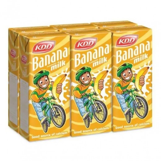KDD Banana Flavored Milk 6 x 180 ml - delivered by Taw9eel Fast