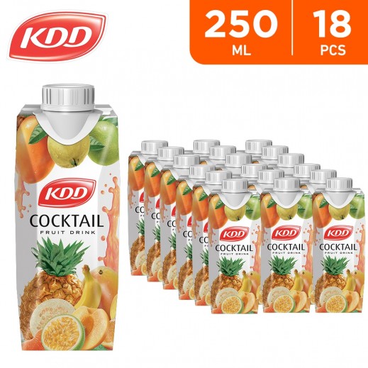 KDD Cocktail Fruit Drink Prisma 18 x 250 ml - delivered by Taw9eel Fast