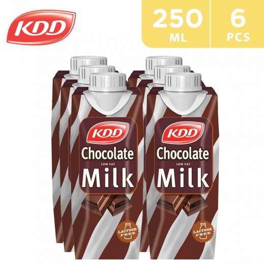 KDD Lactose Free Chocolate Flavour Milk Prisma 6×250 ml - delivered by Taw9eel Fast