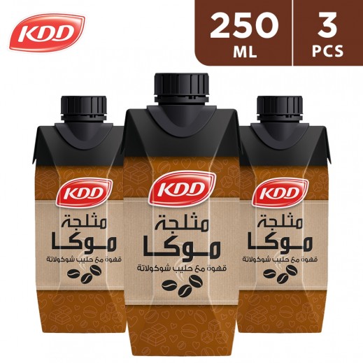 KDD Milk Coffee Iced Mocha Coffee With Chocolate Milk 3 x 250 ml - delivered by Taw9eel Fast