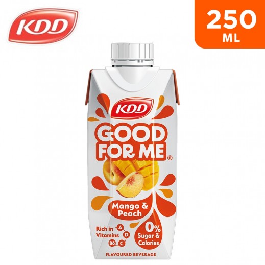 KDD No Sugar Added Good For Me Mango & Peach Flavored Juice 250 ml - delivered by Taw9eel Fast