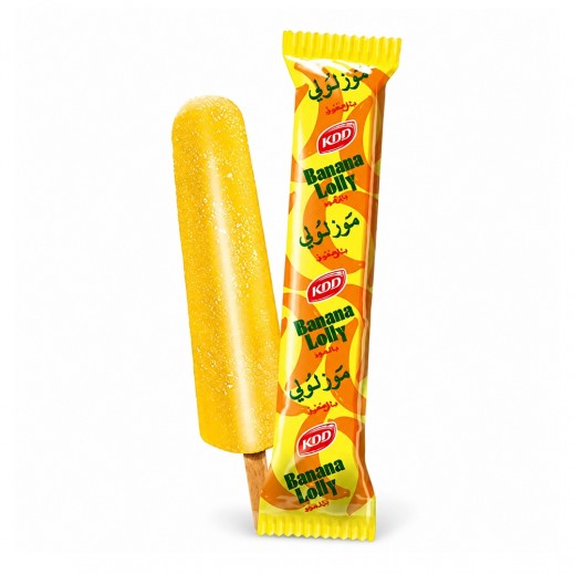 KDD Banana Lolly Stick Ice Cream 62.5ml - delivered by Taw9eel Fast