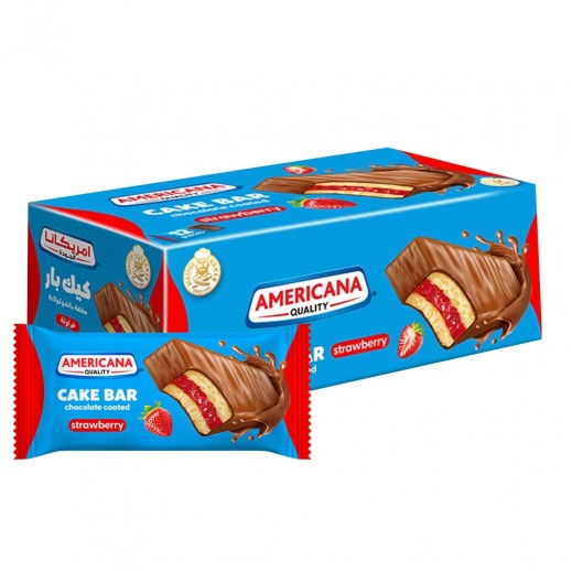 Americana Chocolate Coated Strawberry Cake Bar 12×35 g