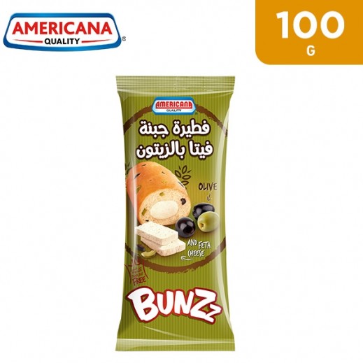 Americana Bunzz Olives & Feta Cheese Bread 100 g