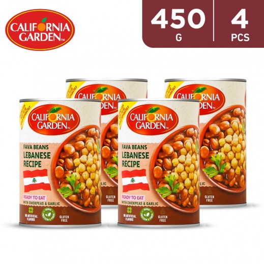 California Garden Foul Lebanese Recipe Can 4 x 450 g - delivered by Taw9eel Fast