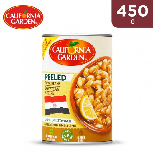 California Garden Gluten Free Peeled Foul Egyptian Recipe Can 450 g - delivered by Taw9eel Fast
