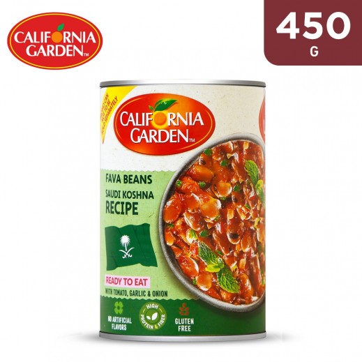 California Garden Gluten Free Fava Beans With Tomato Garlic & Onion Can 450 g (Saudi Recipe) - delivered by Taw9eel Fast