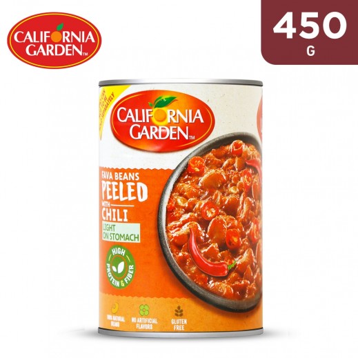 California Garden Gluten Free Peeled Fava Beans With Chili 450 g - delivered by Taw9eel Fast