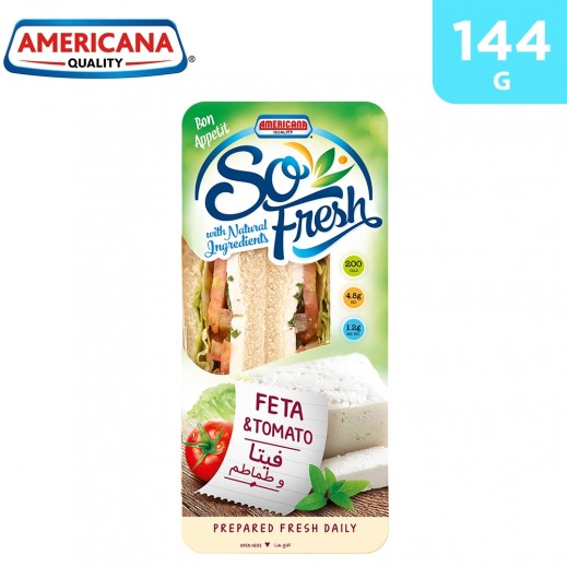 Americana So Fresh White Bread Feta & Tomato Sandwich 144 g