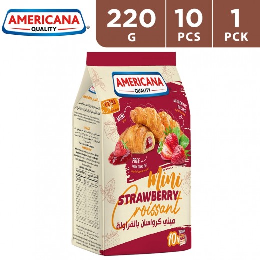 Americana Strawberry Mini Croissant 220 g (10 Pcs)