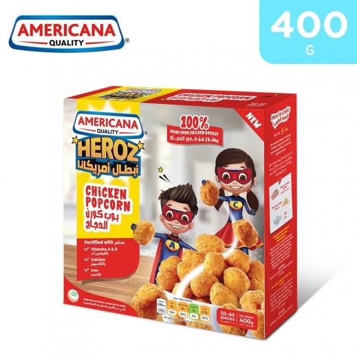 Americana Frozen Heroz Chicken Popcorn 400 g - delivered by Taw9eel Fast