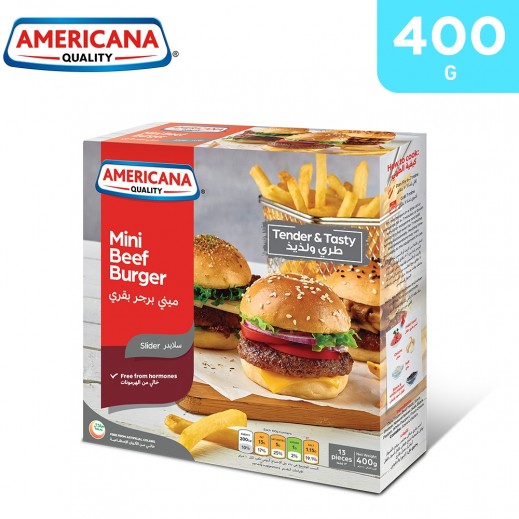 Americana Frozen Mini Beef Burger 400 g - delivered by Taw9eel Fast