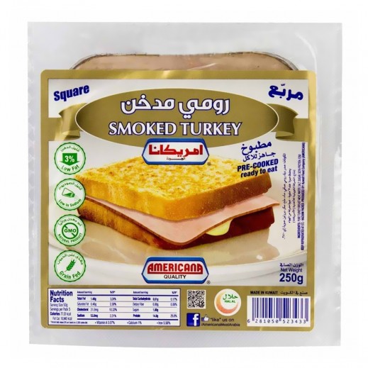 Americana Square Sliced Smoked Turkey 250g