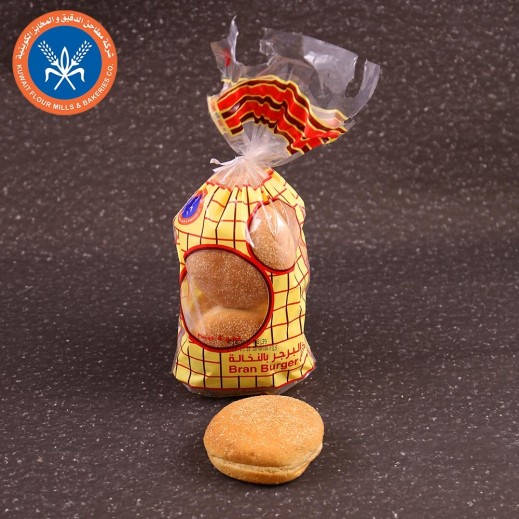 KFM Hamburger Bun with Bran 4 Buns 65 g - delivered by Taw9eel Fast