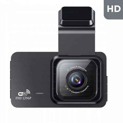 1296P WiFi Dash Camera with Dual Lens - delivered by Taw9eel Fast