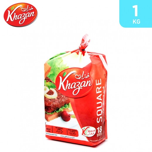 Khazan Frozen Square Beef Burger Bag 1008 g - delivered by Taw9eel Fast