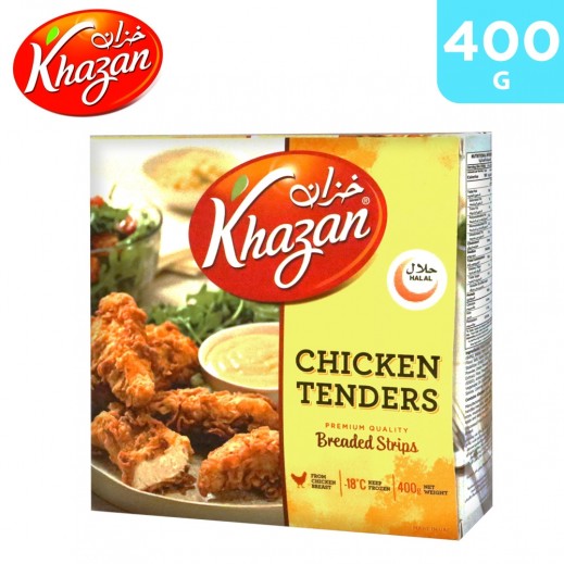 Khazan Frozen Premium Chicken Tenders Breaded Strips 400 g - delivered by Taw9eel Fast