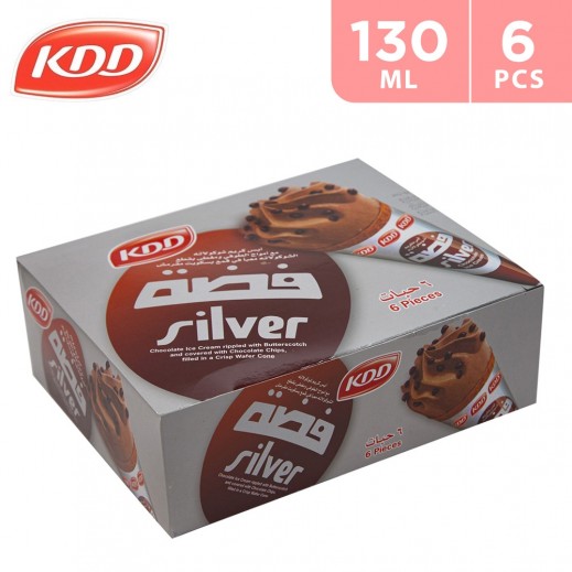 KDD Ice Cream Silver Cones 6 x 130 ml - delivered by Taw9eel Fast