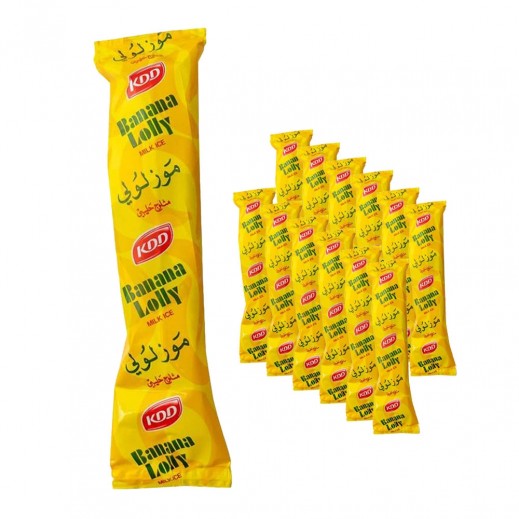 KDD Ice Cream Lolly Banana Stick 12 x 62.5 ml - delivered by Taw9eel Fast