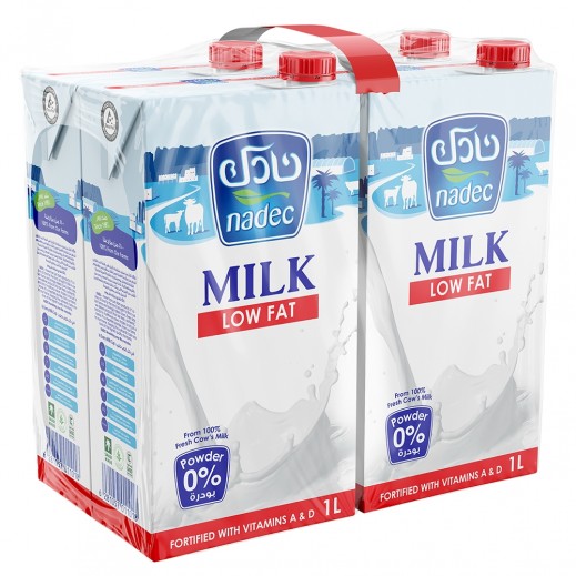 Nadec Long Life Low Fat Milk 4×1 L