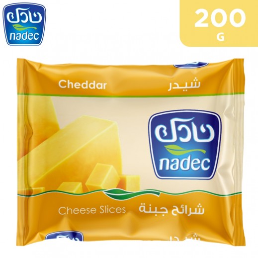 Nadec Cheddar Cheese Slices 200 g - delivered by Taw9eel Fast