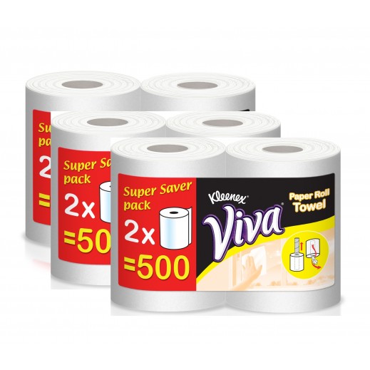 Wholesale - Kleenex Viva Household Towel Roll 250 m (2 x 3 Pieces)