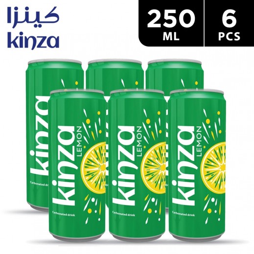Kinza Lemon Drink Can 6 x 250 ml - delivered by Taw9eel Fast