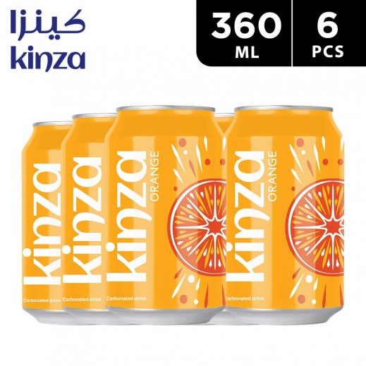 Kinza Orange Soft Drink 6×360 ml - delivered by Taw9eel Fast